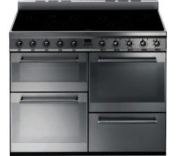 SMEG Symphony 110 cm Electric Induction Range Cooker - Stainless Steel